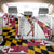 Golf Player Silhouette Back Car Seat Cover Maryland Flag Pattern and Custom Name Panel Design - Wonder Print Shop