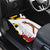 Golf Player Silhouette Car Mats Maryland Flag Pattern and Custom Name Panel Design - Wonder Print Shop