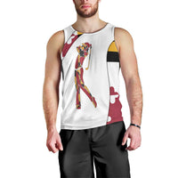 Golf Player Silhouette Men Tank Top Maryland Flag Pattern and Custom Name Panel Design - Wonder Print Shop