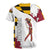 Golf Player Silhouette Rugby Jersey Maryland Flag Pattern and Custom Name Panel Design - Wonder Print Shop