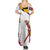 Golf Player Silhouette Summer Maxi Dress Maryland Flag Pattern and Custom Name Panel Design - Wonder Print Shop