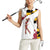 Golf Player Silhouette Women Sleeveless Polo Shirt Maryland Flag Pattern and Custom Name Panel Design - Wonder Print Shop