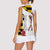 Golf Player Silhouette Women Sleeveless Polo Shirt Maryland Flag Pattern and Custom Name Panel Design - Wonder Print Shop