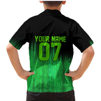 Green Dirt Bike Rider Family Matching Mermaid Dress and Hawaiian Shirt Forget Toys I Just Wanna Ride Quote and Custom Racing Name Design - Wonder Print Shop