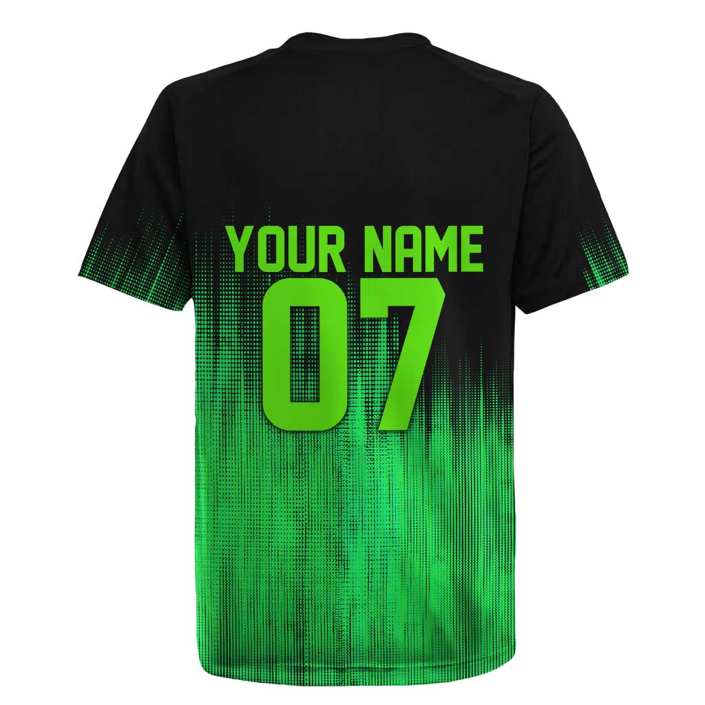 Green Dirt Bike Rider Rugby Jersey Forget Toys I Just Wanna Ride Quote and Custom Racing Name Design - Wonder Print Shop
