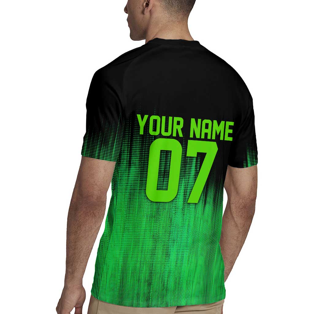 Green Dirt Bike Rider Rugby Jersey Forget Toys I Just Wanna Ride Quote and Custom Racing Name Design - Wonder Print Shop