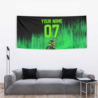 Green Dirt Bike Rider Tapestry Forget Toys I Just Wanna Ride Quote and Custom Racing Name Design - Wonder Print Shop