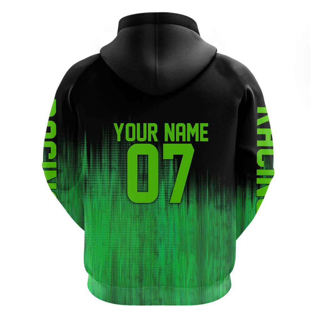 Green Dirt Bike Rider Zip Hoodie Forget Toys I Just Wanna Ride Quote and Custom Racing Name Design - Wonder Print Shop