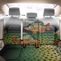 Colorful Crappie Fishing Green Scales Back Car Seat Cover Gradient Camo Pattern and Custom Name Fishing - Wonder Print Shop