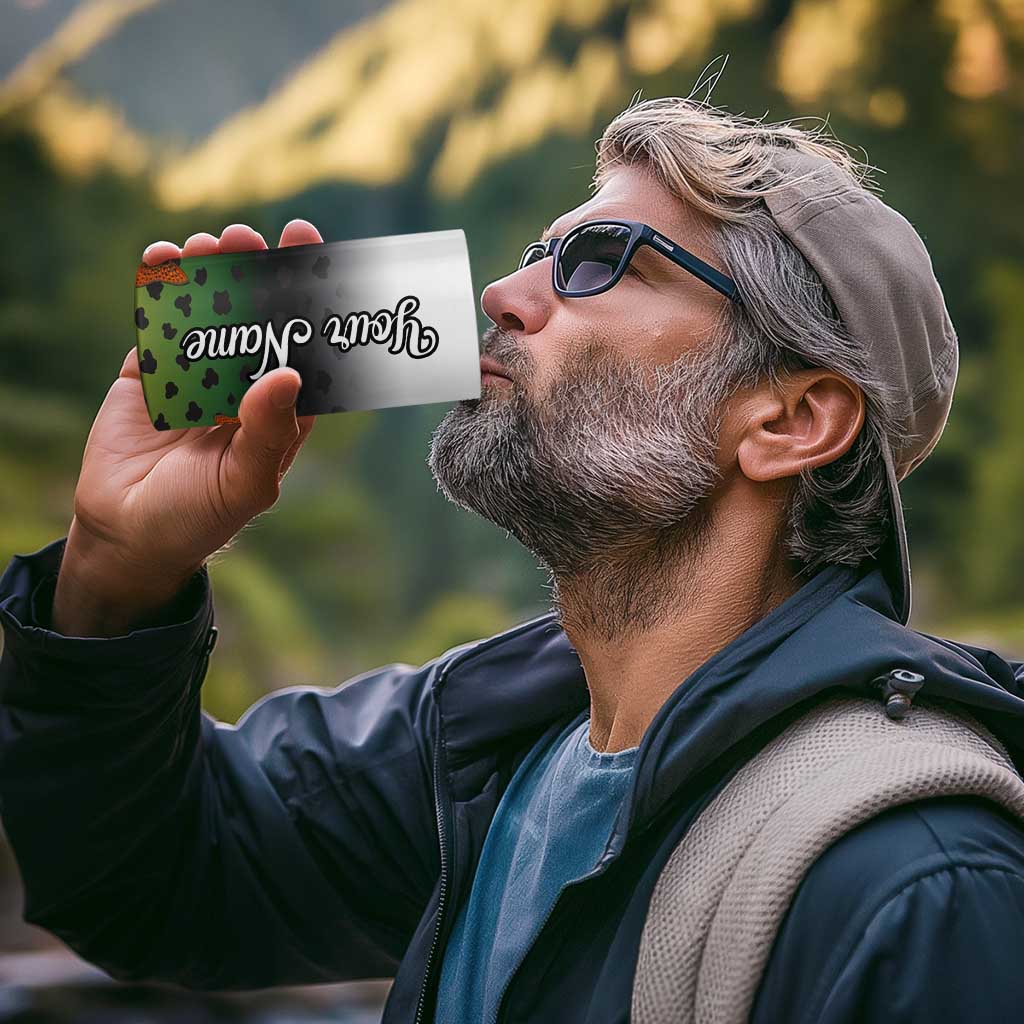 Colorful Crappie Fishing Green Scales 4 in 1 Can Cooler Tumbler Gradient Camo Pattern and Custom Name Fishing - Wonder Print Shop