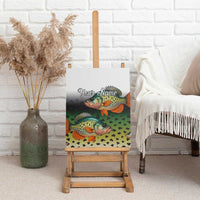 Colorful Crappie Fishing Green Scales Canvas Wall Art Gradient Camo Pattern and Custom Name Fishing - Wonder Print Shop