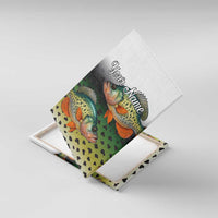 Colorful Crappie Fishing Green Scales Canvas Wall Art Gradient Camo Pattern and Custom Name Fishing - Wonder Print Shop
