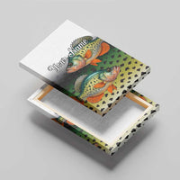 Colorful Crappie Fishing Green Scales Canvas Wall Art Gradient Camo Pattern and Custom Name Fishing - Wonder Print Shop