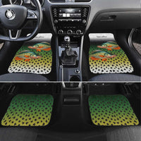 Colorful Crappie Fishing Green Scales Car Mats Gradient Camo Pattern and Custom Name Fishing - Wonder Print Shop