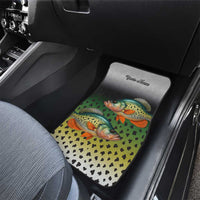 Colorful Crappie Fishing Green Scales Car Mats Gradient Camo Pattern and Custom Name Fishing - Wonder Print Shop