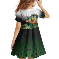 Colorful Crappie Fishing Green Scales Family Matching Off Shoulder Maxi Dress and Hawaiian Shirt Gradient Camo Pattern and Custom Name Fishing - Wonder Print Shop