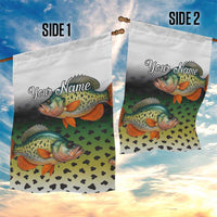 Colorful Crappie Fishing Green Scales Garden Flag Gradient Camo Pattern and Custom Name Fishing - Wonder Print Shop