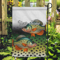 Colorful Crappie Fishing Green Scales Garden Flag Gradient Camo Pattern and Custom Name Fishing - Wonder Print Shop