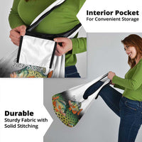 Colorful Crappie Fishing Green Scales Grocery Bag Gradient Camo Pattern and Custom Name Fishing - Wonder Print Shop