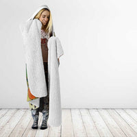 Colorful Crappie Fishing Green Scales Hooded Blanket Gradient Camo Pattern and Custom Name Fishing - Wonder Print Shop