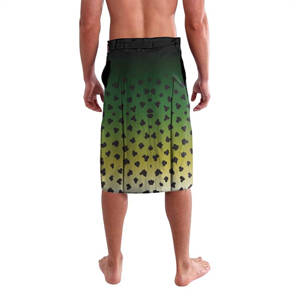 Colorful Crappie Fishing Green Scales Lavalava Gradient Camo Pattern and Custom Name Fishing - Wonder Print Shop