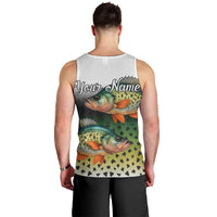 Colorful Crappie Fishing Green Scales Men Tank Top Gradient Camo Pattern and Custom Name Fishing - Wonder Print Shop