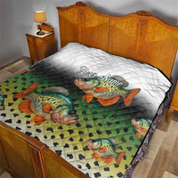 Colorful Crappie Fishing Green Scales Quilt Gradient Camo Pattern and Custom Name Fishing - Wonder Print Shop