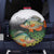 Colorful Crappie Fishing Green Scales Spare Tire Cover Gradient Camo Pattern and Custom Name Fishing - Wonder Print Shop