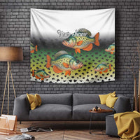 Colorful Crappie Fishing Green Scales Tapestry Gradient Camo Pattern and Custom Name Fishing - Wonder Print Shop