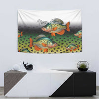 Colorful Crappie Fishing Green Scales Tapestry Gradient Camo Pattern and Custom Name Fishing - Wonder Print Shop