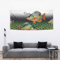 Colorful Crappie Fishing Green Scales Tapestry Gradient Camo Pattern and Custom Name Fishing - Wonder Print Shop