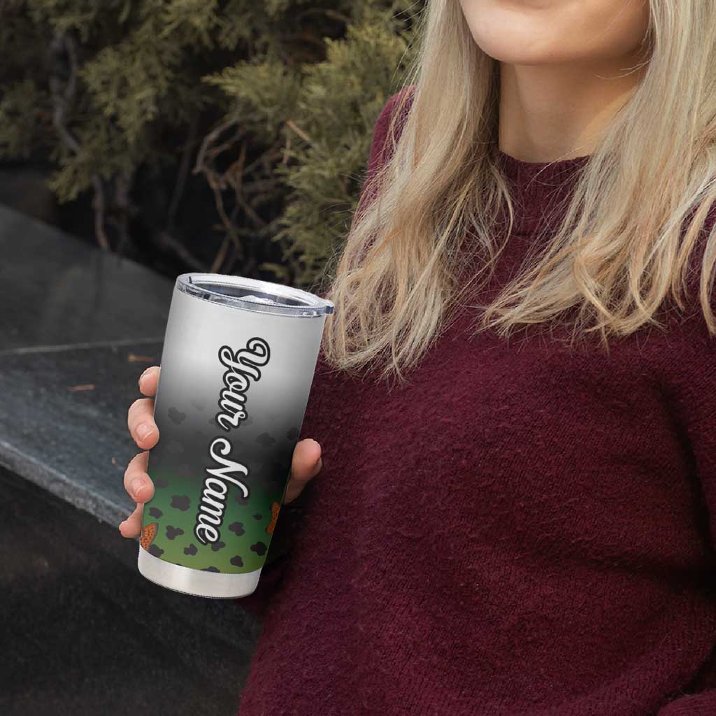 Colorful Crappie Fishing Green Scales Tumbler Cup Gradient Camo Pattern and Custom Name Fishing - Wonder Print Shop