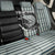 Striped Bass Jumping Graphic Back Car Seat Cover Rod Reel and Airplane on Fish Scale Pattern - Wonder Print Shop
