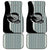 Striped Bass Jumping Graphic Car Mats Rod Reel and Airplane on Fish Scale Pattern - Wonder Print Shop