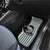 Striped Bass Jumping Graphic Car Mats Rod Reel and Airplane on Fish Scale Pattern - Wonder Print Shop
