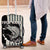 Striped Bass Jumping Graphic Luggage Cover Rod Reel and Airplane on Fish Scale Pattern - Wonder Print Shop