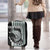 Striped Bass Jumping Graphic Luggage Cover Rod Reel and Airplane on Fish Scale Pattern - Wonder Print Shop