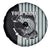 Striped Bass Jumping Graphic Spare Tire Cover Rod Reel and Airplane on Fish Scale Pattern - Wonder Print Shop