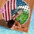 American Flag Bass Fishing Design Beach Blanket with Largemouth Bass and Green Grass Background - Wonder Print Shop