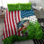 American Flag Bass Fishing Design Bedding Set with Largemouth Bass and Green Grass Background - Wonder Print Shop