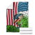 American Flag Bass Fishing Design Blanket with Largemouth Bass and Green Grass Background - Wonder Print Shop