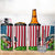 American Flag Bass Fishing Design 4 in 1 Can Cooler Tumbler with Largemouth Bass and Green Grass Background - Wonder Print Shop