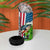 American Flag Bass Fishing Design 4 in 1 Can Cooler Tumbler with Largemouth Bass and Green Grass Background - Wonder Print Shop