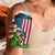 American Flag Bass Fishing Design 4 in 1 Can Cooler Tumbler with Largemouth Bass and Green Grass Background - Wonder Print Shop