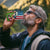 American Flag Bass Fishing Design 4 in 1 Can Cooler Tumbler with Largemouth Bass and Green Grass Background - Wonder Print Shop