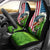 American Flag Bass Fishing Design Car Seat Cover with Largemouth Bass and Green Grass Background - Wonder Print Shop