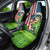 American Flag Bass Fishing Design Car Seat Cover with Largemouth Bass and Green Grass Background - Wonder Print Shop