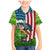 American Flag Bass Fishing Design Family Matching Mermaid Dress and Hawaiian Shirt with Largemouth Bass and Green Grass Background - Wonder Print Shop