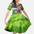 American Flag Bass Fishing Design Family Matching Summer Maxi Dress and Hawaiian Shirt with Largemouth Bass and Green Grass Background - Wonder Print Shop