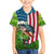 American Flag Bass Fishing Design Family Matching Summer Maxi Dress and Hawaiian Shirt with Largemouth Bass and Green Grass Background - Wonder Print Shop